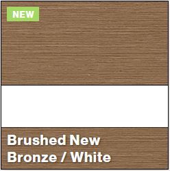 Brushed New Bronze/White LASERMAX 1/16IN - Rowmark LaserMax